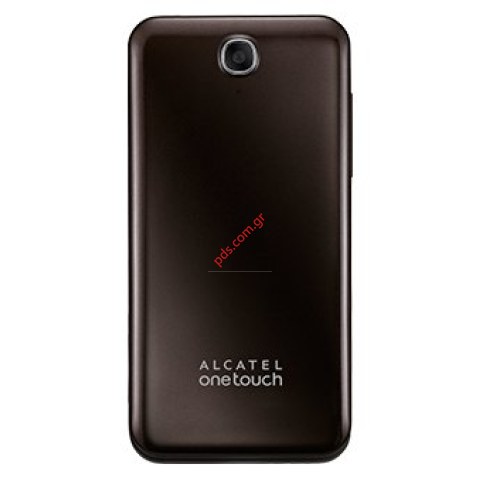 Γνήσιο καπάκι πρόσοψης Black Alcatel OT 2012, 2012D One Touch Chocolate σε καφέ χρώμα