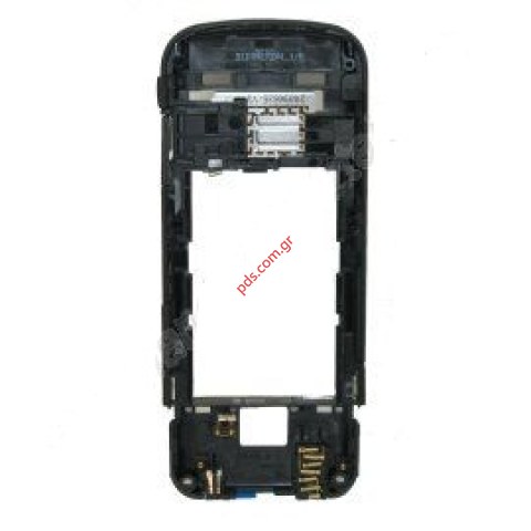 Γνήσιο μεσαίο πίσω πλαίσιο Nokia 6730 Classic Middlecover Black με εξαρτήματα.