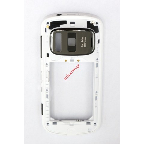 Γνήσιο μεσαίο πίσω πλαίσιο Nokia 808 Pure View white