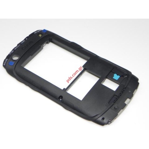 Γνήσιο μεσαίο πλαίσιο BlackBerry 9360 Curve Black Middle Cover για το μαύρο χρώμα.