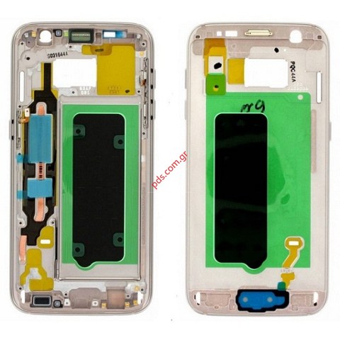 Γνήσιο μεσαίο πλαίσιο Gold Samsung SM-G930F Galaxy S7 Display Frame LCD Bracket cover σε χρυσό χρώμα Γνήσιο μεσαίο πλαίσιο Gold Samsung SM-G930F Galaxy S7 Display Frame LCD Bracket cover σε χρυσό χρώμα