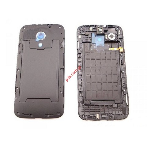Γνήσιο μεσαίο πλαίσιο Motorola XT1032 Moto G Middle Cover, Black σε μαύρο χρώμα