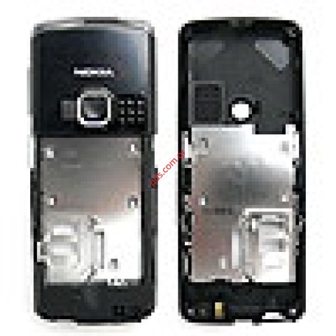 Γνήσιο μεσαίο πλαίσιο Nokia 6300 Mat Black με εξαρτήματα