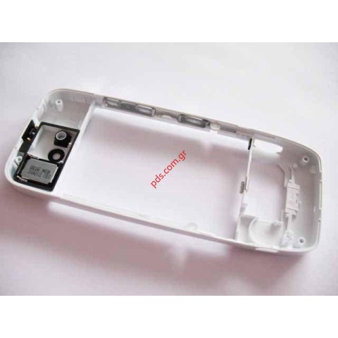 Γνήσιο μεσαίο πλαίσιο Nokia E52, E55 B Cover με εξαρτήματα Aluminium white
