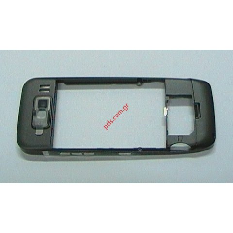 Γνήσιο μεσαίο πλαίσιο Nokia E52, E55 Black B Cover με εξαρτήματα.