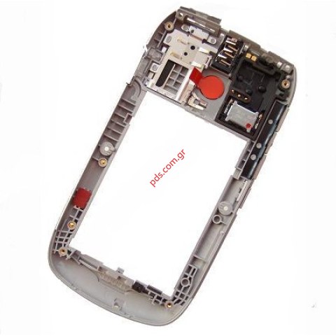 Γνήσιο μεσαίο πλαίσιο Nokia E6-00 Silver με εξαρτήματα 