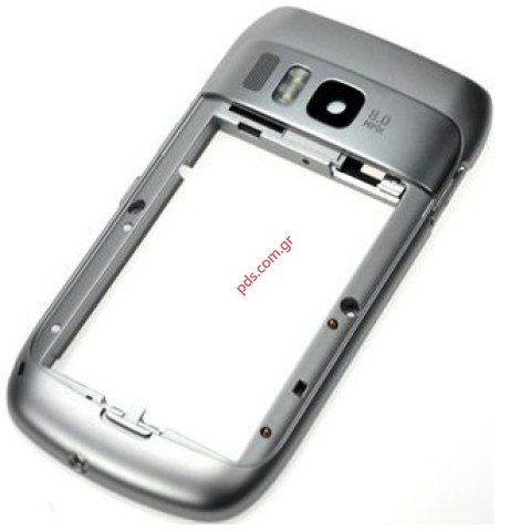 Γνήσιο μεσαίο πλαίσιο Nokia E6-00 Silver με εξαρτήματα 