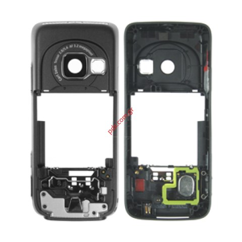 Γνήσιο μεσαίο πλαίσιο Nokia N73 Back B Cover για το Music edition σε μαύρο χρώμα με εξαρτήματα Γνήσιο μεσαίο πλαίσιο Nokia N73 Back B Cover για το Music edition σε μαύρο χρώμα με εξαρτήματα