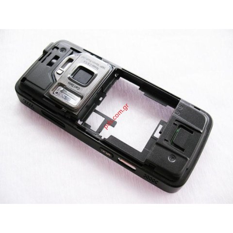 Γνήσιο μεσαίο πλαίσιο Nokia N82 B cover Black με εξαρτήματα σε μαύρο χρώμα