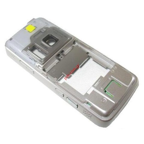 Γνήσιο μεσαίο πλαίσιο Nokia N82 B cover με εξαρτήματα Silver Bulk (ΕΞΑΝΤΛΗΘΗΚΑΝ)