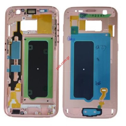 Γνήσιο μεσαίο πλαίσιο Pink Samsung SM-G930F Galaxy S7 Display Frame LCD Bracket cover σε ροζ χρώμα Γνήσιο μεσαίο πλαίσιο Pink Samsung SM-G930F Galaxy S7 Display Frame LCD Bracket cover σε ροζ χρώμα