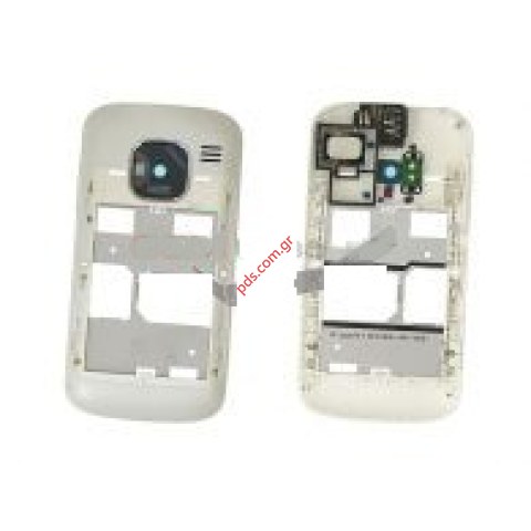 Γνήσιο μεσαίο πλαίσιο πρόσοψης Nokia E5-00 White B-COVER ASSEMBLY σε λευκό χρώμα