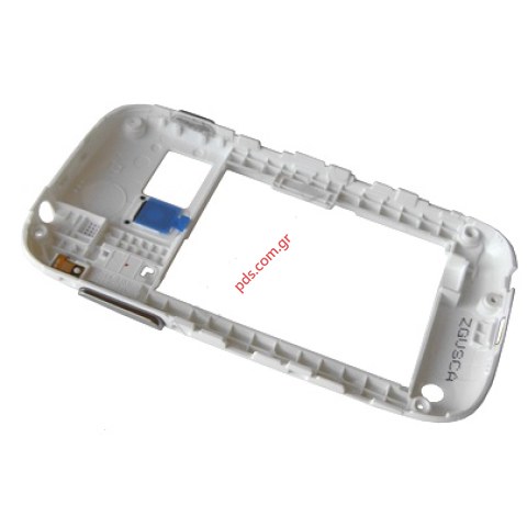 Γνήσιο μεσαίο πλαίσιο πρόσοψης Samsung S6310 White σε λευκό χρώμα