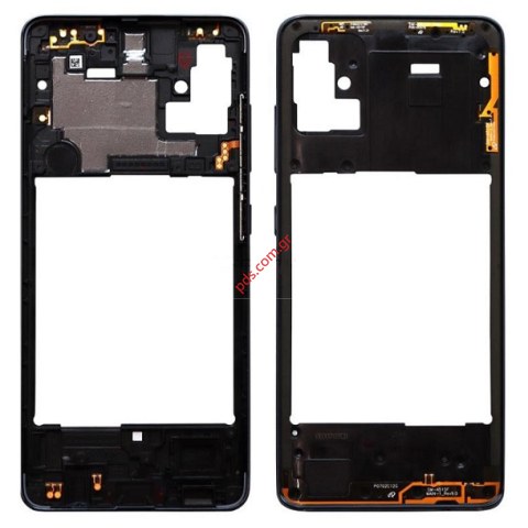 Γνήσιο μεσαίο πλαίσιο Samsung A515 Galaxy A5 Black σε μαύρο χρώμα