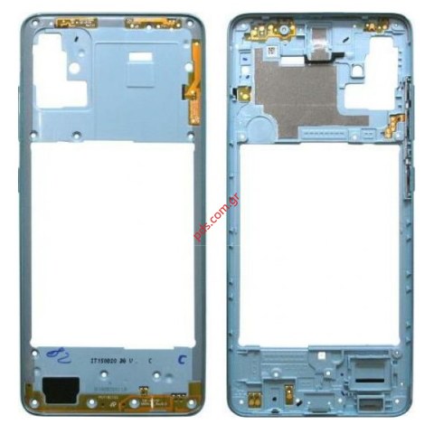 Γνήσιο μεσαίο πλαίσιο Samsung A515 Galaxy A5 Blue σε μπλέ χρώμα