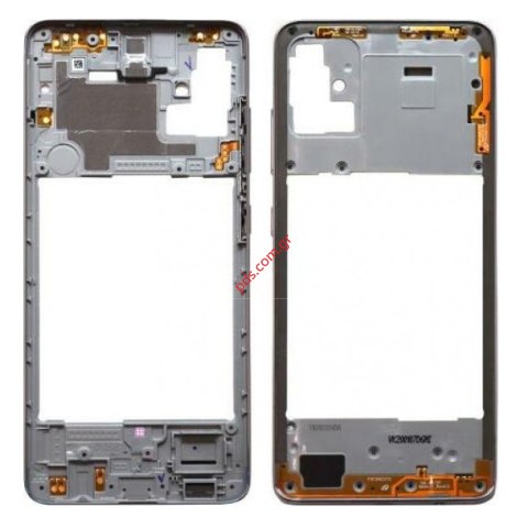 Γνήσιο μεσαίο πλαίσιο Samsung A515 Galaxy A5 White σε λευκό χρώμα