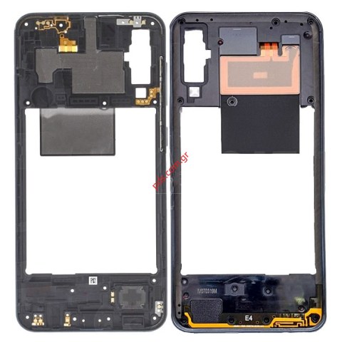 Γνήσιο μεσαίο πλαίσιο Samsung Galaxy A50 (2019) SM-A505F Black σε μαύρο χρώμα