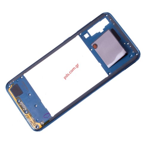 Γνήσιο μεσαίο πλαίσιο Samsung Galaxy A50 (2019) SM-A505F Blue σε μπλέ χρώμα.