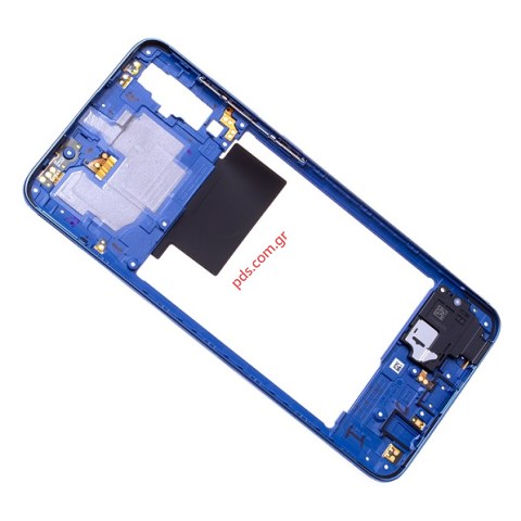 Γνήσιο μεσαίο πλαίσιο Samsung Galaxy A70 (2019) SM-A705F Blue σε μπλέ χρώμα