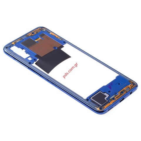 Γνήσιο μεσαίο πλαίσιο Samsung Galaxy A70 (2019) SM-A705F Blue σε μπλέ χρώμα
