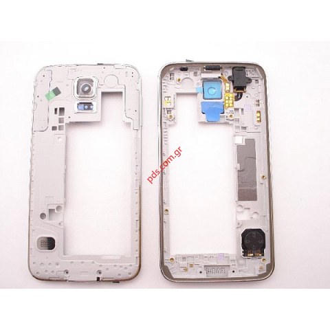 Γνήσιο μεσαίο πλαίσιο Samsung Galaxy S5 G900F Black (1 SIM) για το μαύρο χρώμα.