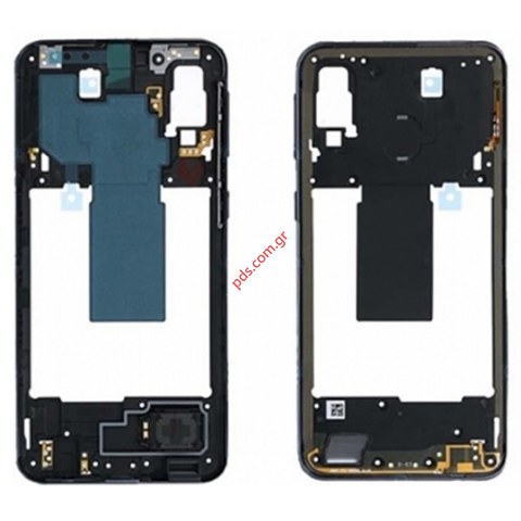 Γνήσιο μεσαίο πλαίσιο Samsung SM-A405F/DS Galaxy A40 Black Middle Cover για το μαύρο χρώμα