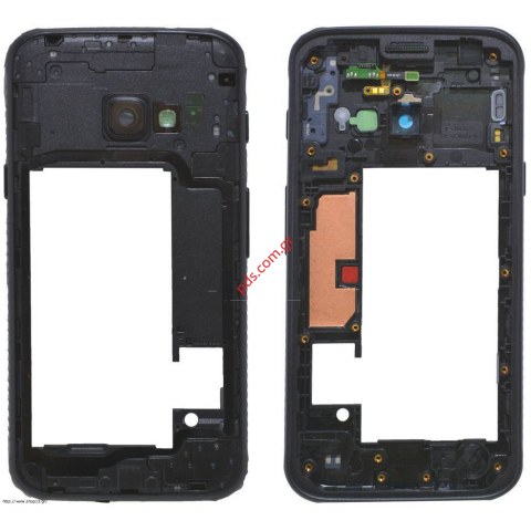 Γνήσιο μεσαίο πλαίσιο Samsung SM-G390F Galaxy Xcover 4 με εξαρτήματα και το τζαμάκι της κάμερας Camera Lens.