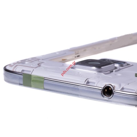 Γνήσιο μεσαίο πλαίσιο Samsung SM-G903F Galaxy S5 Neo Silver σε ασημί χρώμα με Επαφή Ακουστικών, Ακουστικό και Βuzzer  Γνήσιο μεσαίο πλαίσιο Samsung SM-G903F Galaxy S5 Neo Silver σε ασημί χρώμα με Επαφή Ακουστικών, Ακουστικό και Βuzzer