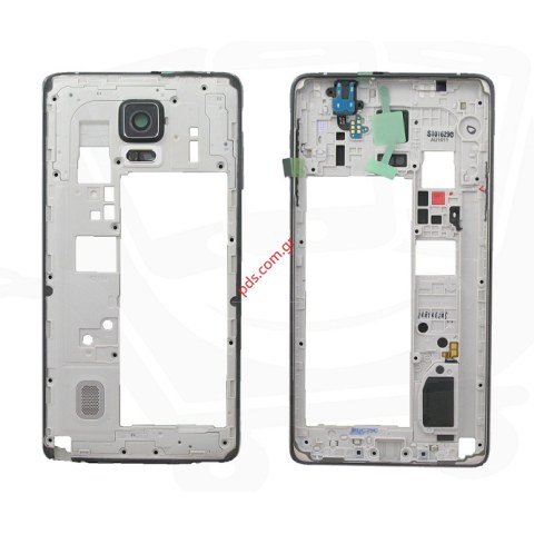Γνήσιο μεσαίο πλαίσιο Samsung SM-N910 Galaxy Note 4 Black σε μαύρο χρώμα Γνήσιο μεσαίο πλαίσιο Samsung SM-N910 Galaxy Note 4 Black σε μαύρο χρώμα