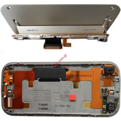 Γνήσιο μεσαίο πλαίσιο σετ με ταινία και πλακέτα πληκτρολογίου Nokia N97 Mini σε χρώμα Garnet ( Χρυσό )