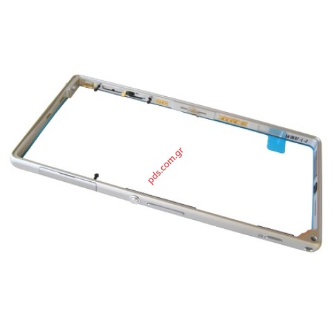 Γνήσιο μεσαίο πλαίσιο Silver Sony Xperia Z1 (C6902), Xperia Z1 (C6903) Main cover Silver White για ασημί λευκό χρώμα