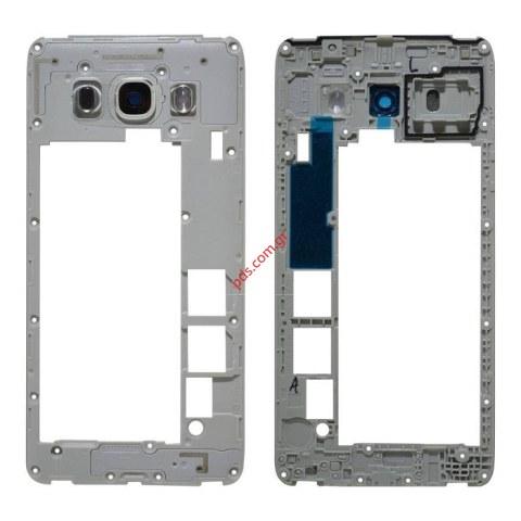 Γνήσιο μεσαίο πλαίσιο White Samsung J510 Galaxy J5 2016 σε λευκό χρώμα με το τζαμάκι κάμερας camera lens  Γνήσιο μεσαίο πλαίσιο White Samsung J510 Galaxy J5 2016 σε λευκό χρώμα με το τζαμάκι κάμερας camera lens
