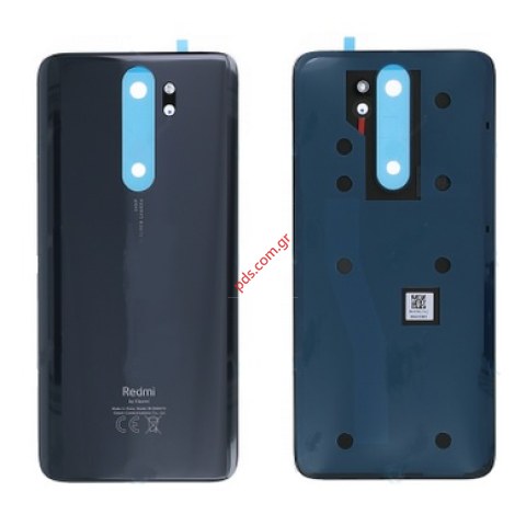 Γνήσιο πίσω καπάκι Black Xiaomi Redmi Note 8 Pro (M1906G7I, M1906G7G) σε μαύρο χρώμα