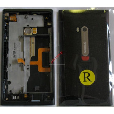 Γνήσιο πίσω καπάκι μπαταρίας Nokia Lumia 900 Black σε μαύρο χρώμα.