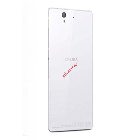 Γνήσιο πίσω καπάκι μπαταρίας Sony Xperia Z C6603 White πλαίσιο σε λευκό χρώμα και το τζάμι