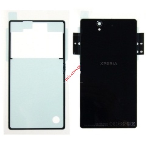 Γνήσιο πίσω καπάκι Sony Xperia Z C6603 Black σε μαύρο χρώμα με το τζάμι