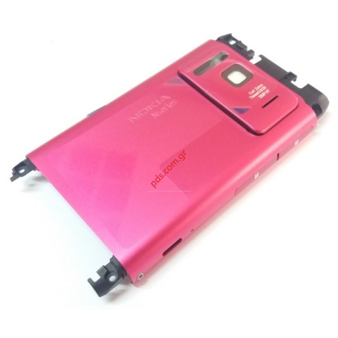 Γνήσιο πίσω πλαίσιο καπάκι κάλυμα μπαταρίας Nokia N8-00 Pink σε Ροζ χρώμα.