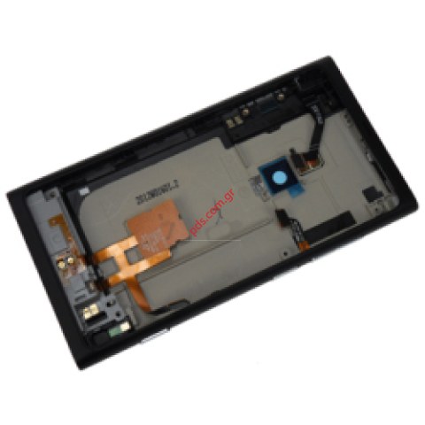 Γνήσιο πίσω πλαίσιο καπάκι μπαταρίας Nokia Lumia 800 σε μαύρο χρώμα.