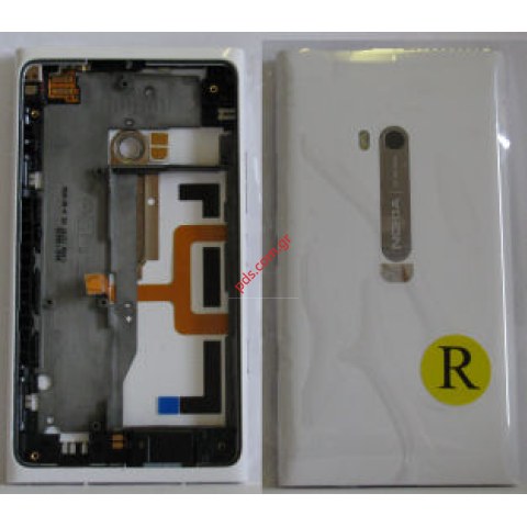 Γνήσιο πίσω πλαίσιο καπάκι μπαταρίας Nokia Lumia 900 σε λευκό χρώμα.