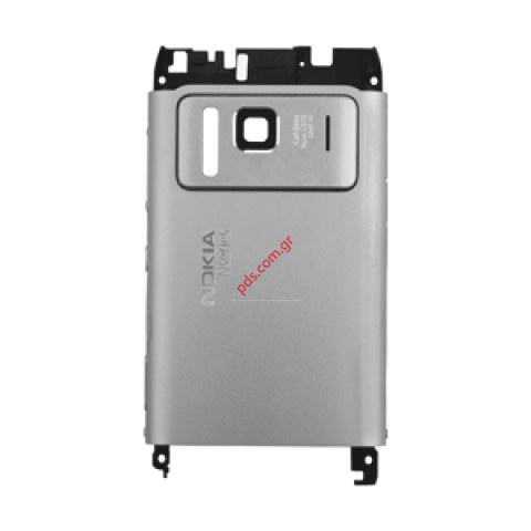 Γνήσιο πίσω πλαίσιο καπάκι μπαταρίας Nokia N8-00 σε ασημί λευκό χρώμα. Γνήσιο πίσω πλαίσιο καπάκι μπαταρίας Nokia N8-00 σε ασημί λευκό χρώμα.