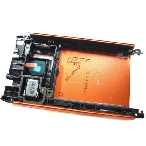 Γνήσιο πίσω πλαίσιο καπάκι μπαταρίας Nokia N8-00 σε πορτοκαλί χρώμα.