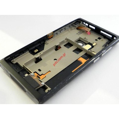 Γνήσιο πίσω πλαίσιο Nokia N9-00 Body Chassis Black complete Back καπάκι μπαταρίας σε μαύρο χρώμα.