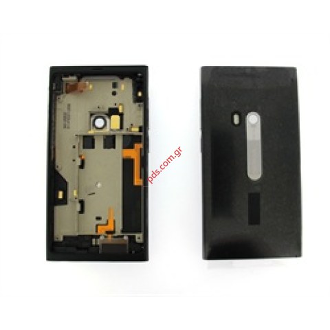 Γνήσιο πίσω πλαίσιο Nokia N9-00 Body Chassis Black complete Back καπάκι μπαταρίας σε μαύρο χρώμα.
