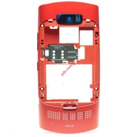 Γνήσιο πίσω πλαίσιο πρόσοψης Nokia Asha 303 Mdf Back B Cover Red με εξαρτήματα Γνήσιο πίσω πλαίσιο πρόσοψης Nokia Asha 303 Mdf Back B Cover Red με εξαρτήματα