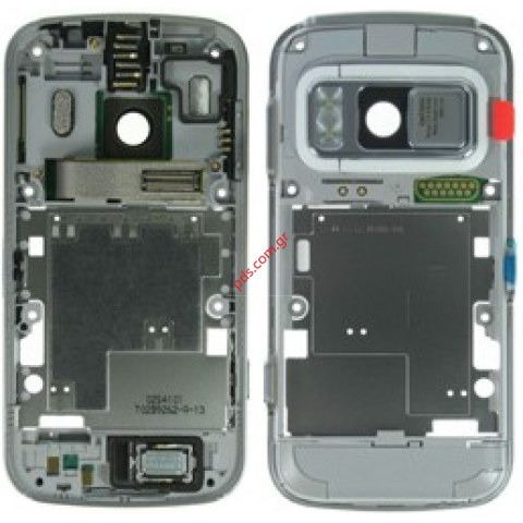 Γνήσιο πίσω πλαίσιο πρόσοψης Nokia N86 B Cover με εξαρτήματα White