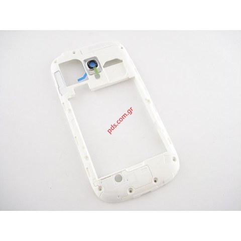 Γνήσιο πίσω πλαίσιο Samsung i8190 Galaxy S III Mini White σε λευκό χρώμα