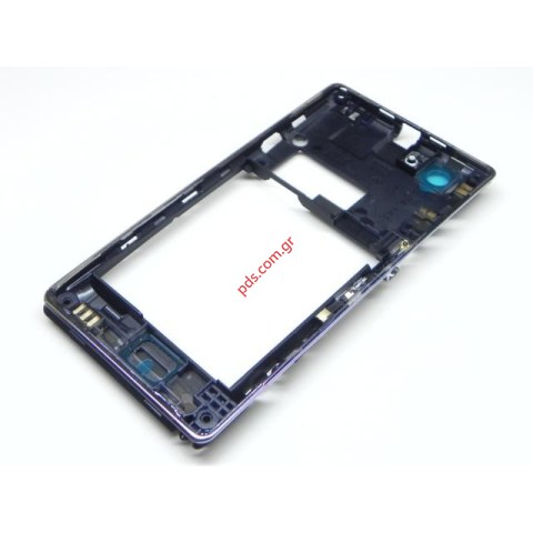 Γνήσιο πίσω πλαίσιο Sony Xperia L S36h Black σε μαύρο χρώμα