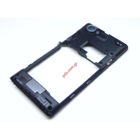 Γνήσιο πίσω πλαίσιο Sony Xperia L S36h Black σε μαύρο χρώμα