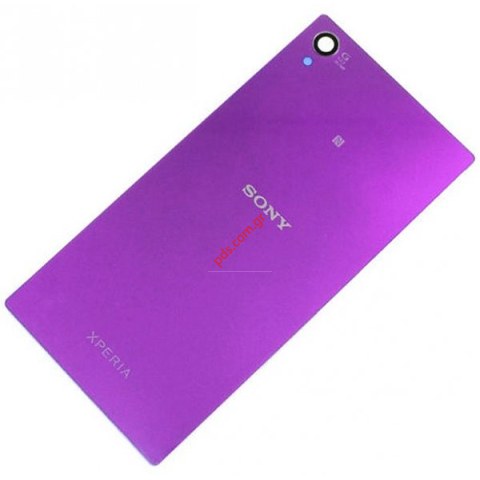 Γνήσιο πίσω τζάμι  Sony Xperia Z1 Window Purple RoW Black C6902, C6903, C6906 σε μωβ χρώμα