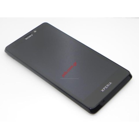 Γνήσιο σετ πρόσοψης Sony Xperia T LT30a με το τζάμι και την αφή σε μαύρο χρώμα (Black)